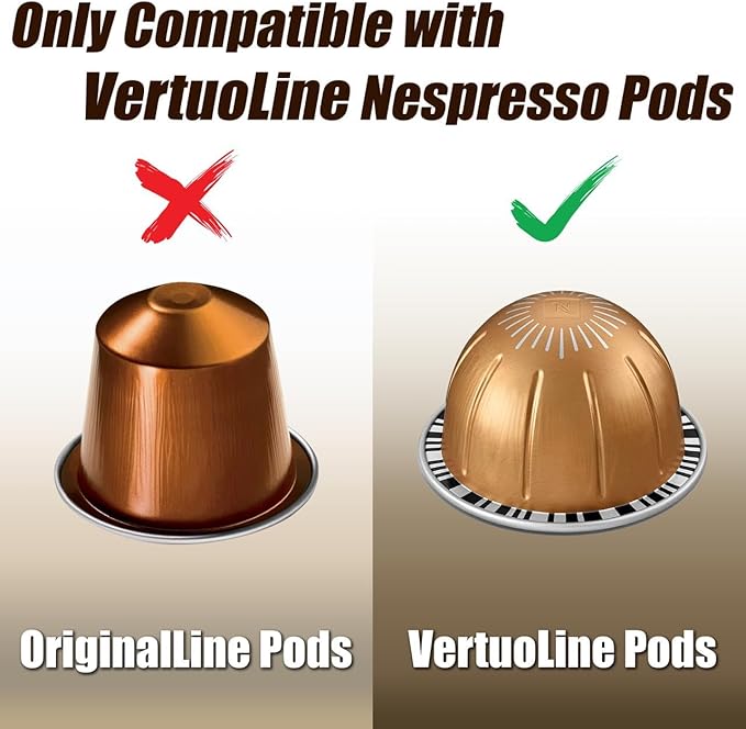 DecoBrothers Crystal Tempered Glass Vertuo Pod Holder Drawer, 24 Large or 48 Small Nespresso Capsule Organizer, White