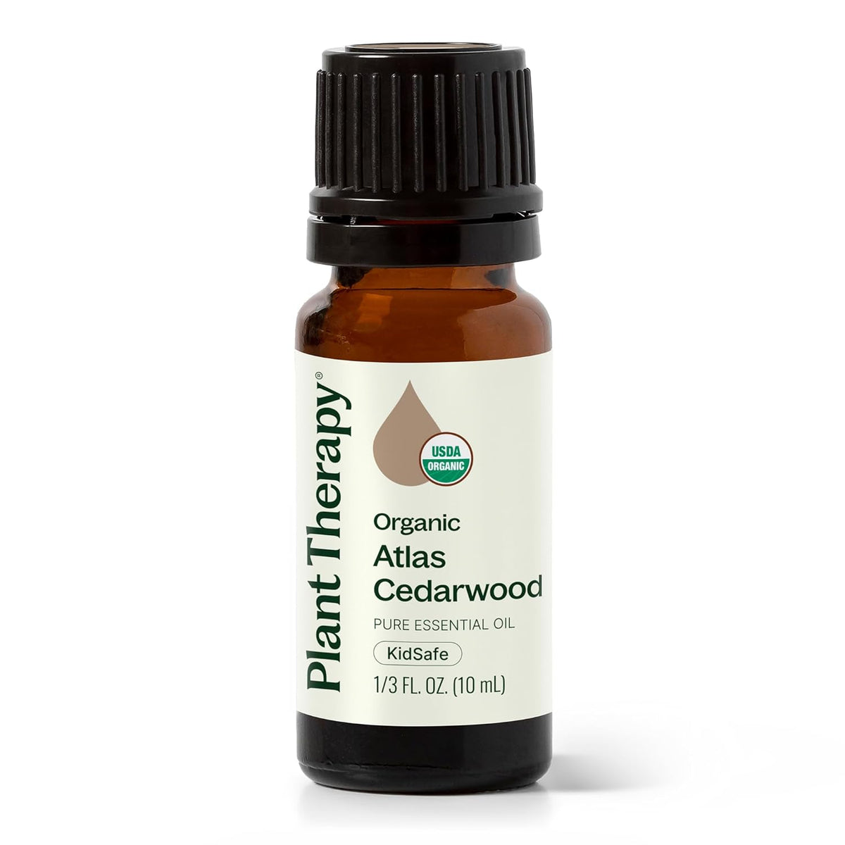 Plant Therapy Organic Atlas Cedarwood Essential Oil 100% Pure, USDA Certified Organic, Undiluted, Natural Aromatherapy for Diffusion, Skin, and Hair, Therapeutic Grade 10 mL (1/3 oz)