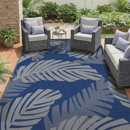 Outdoor Rug Waterproof Plastic Rugs for Patio (54 Sq Ft)