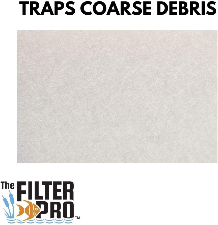 Beige Coarse Filter Media, 2" Thick, 16" x 56" Roll, Perfect for Aquariums, Ponds or Water Gardens, Made in USA