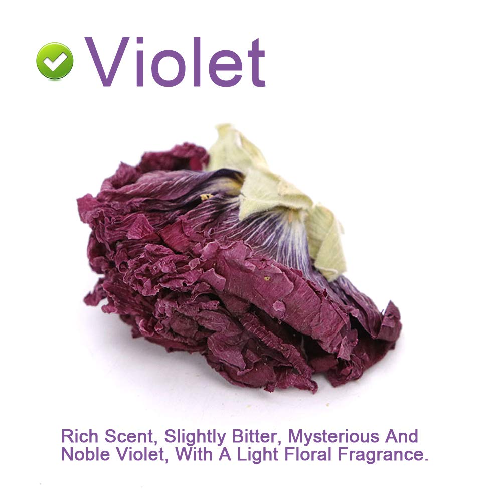 Plant Gift Dried Violets 35g/1.23oz Sweet Violet Tea, Edible Dried Flowers, Violet Leaf Tea, Natural Food Coloring