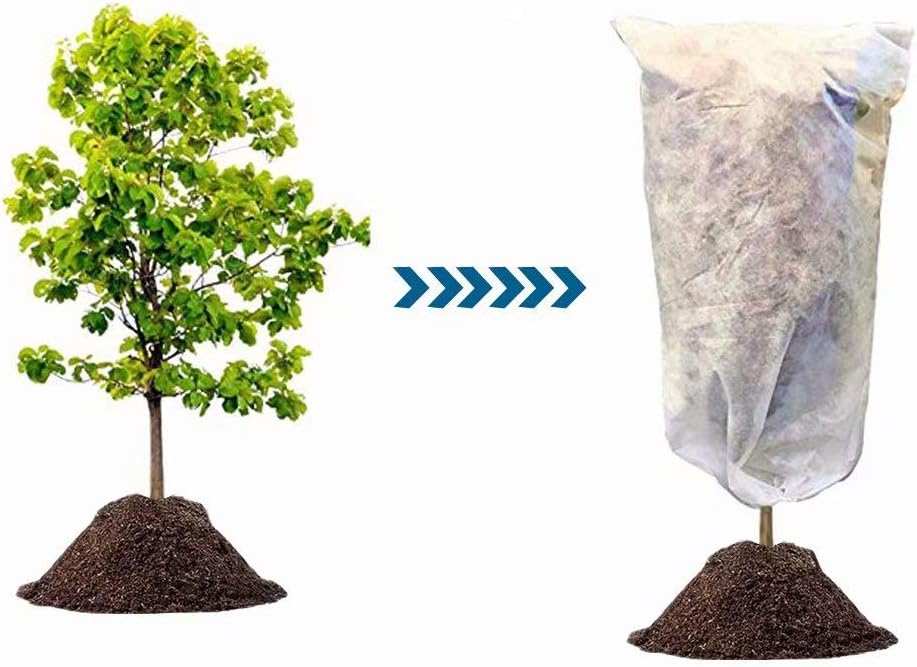 Agfabric Plant Covers Freeze Protection with Zipper 1.5oz 120''x120''Shrub Cover Winter Tree Jacket for Frost Protection & Season Extension