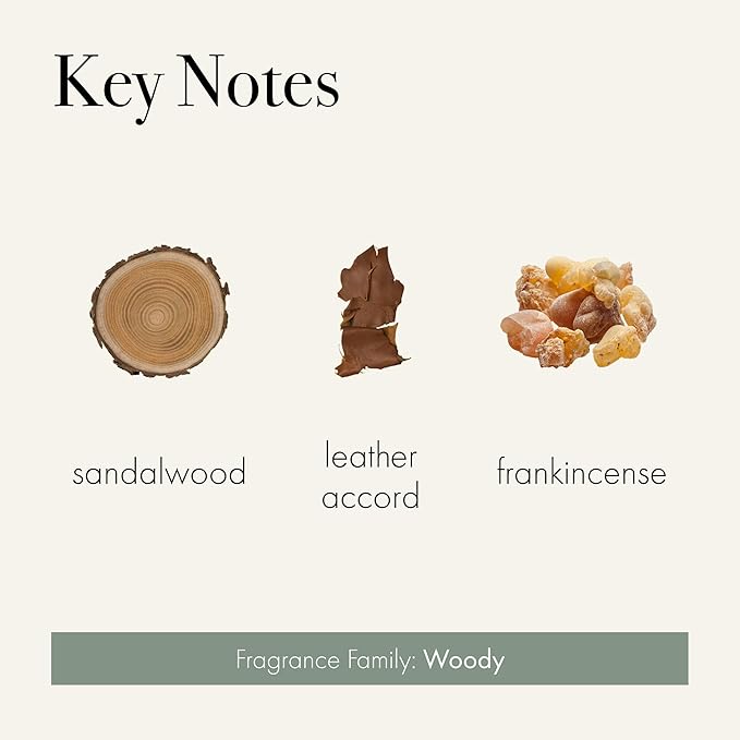 LAFCO New York Signature Candle, Feu de Bois - 15.5 oz - 90-Hour Burn Time - Reusable, Hand Blown Glass Vessel - Made in The USA