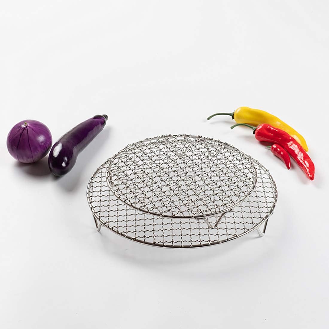 Versatile Round 304 Stainless Steel Cooling Rack Baking,Heat Resistant Rust Proof Sturdy Durable Dia 11.6"