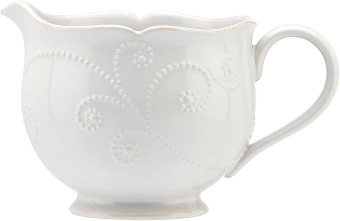 Lenox French Perle Sauce Pitcher, White -