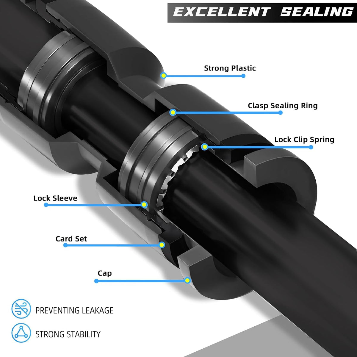 30 Pack Quick Connect 1/4" Drip Irrigation Coupling Connectors, Universal Straights Fitting for 1/4 Inch Irrigation Tubing, Leak Free Fittings for Sprinkler or Drip Irrigation System