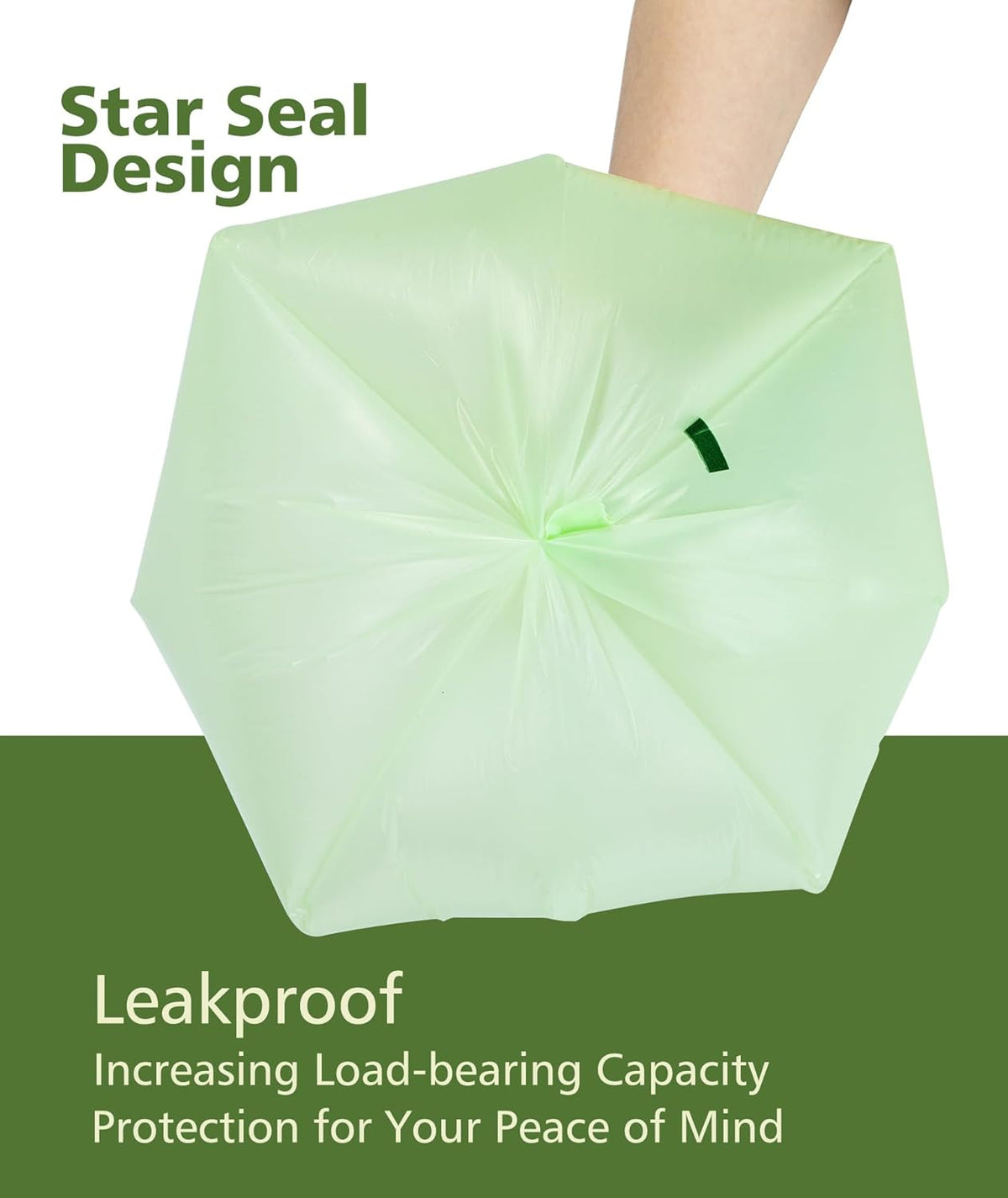 Large Compostable Trash Bags 13 gallon 60 Packs, AYOTEE Biodegradable Trash Bag 13 gallon,Compost bags,Thicked Tall kitchen Garbage Bag Unscented