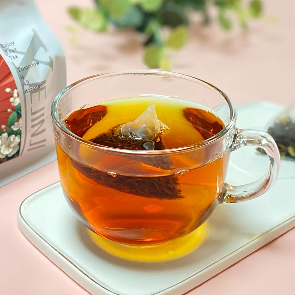 XIEJINJI Jasmine Black Tea - 40 Count, Special Blend Black Tea with Jasmine, Fragrant Floral Aroma, Eco-Conscious Tea Bags, 4.5 Oz