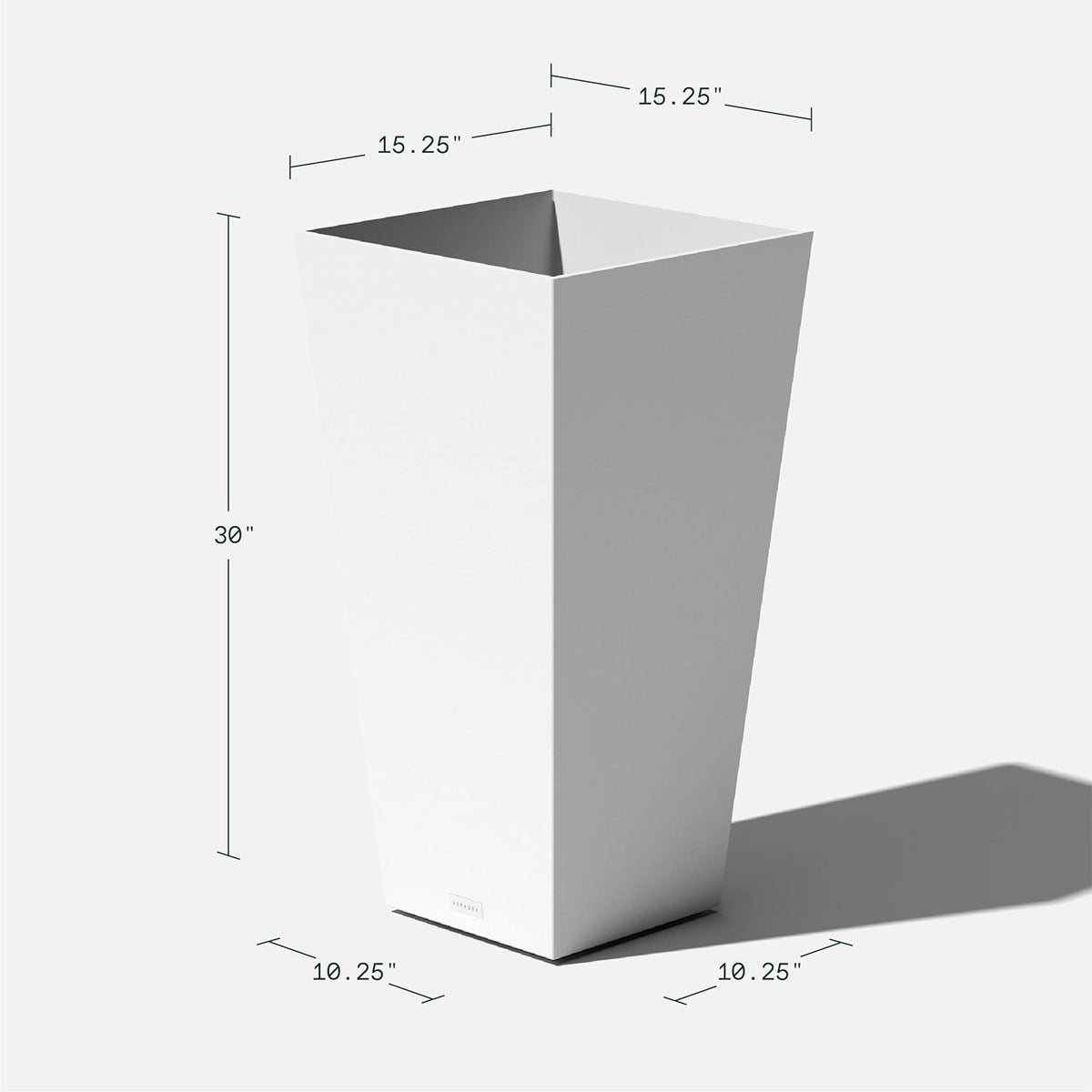 Veradek V-Resin Indoor/Outdoor Taper Planter, Set of 2 (30 inch, White)