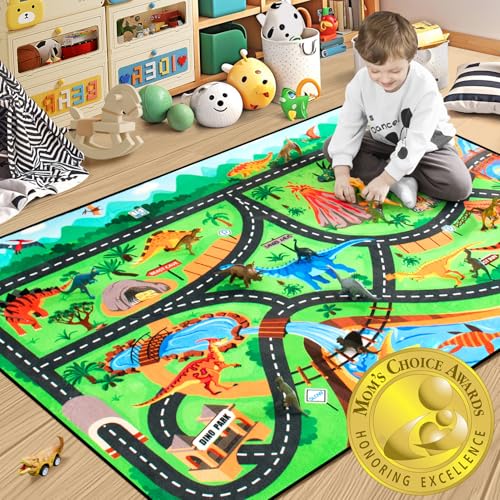Kids Dinosaur Play Rug (35 Sq Ft)