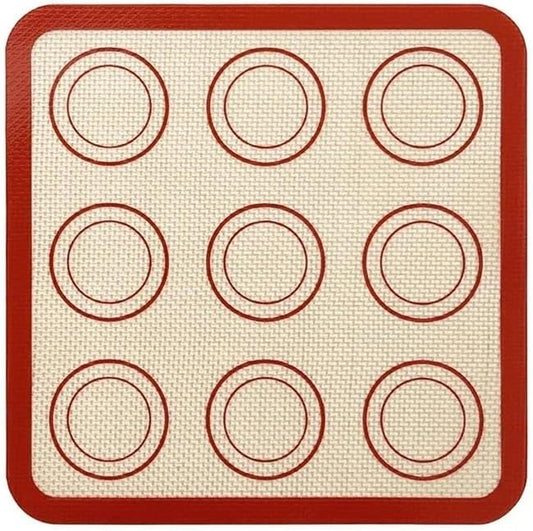 1 Piece Silicone Baking Mat Non Stick Heat Resistant Oven Liner Sheet for Cookie Macaron Bread Tool(Red 20x20cm)