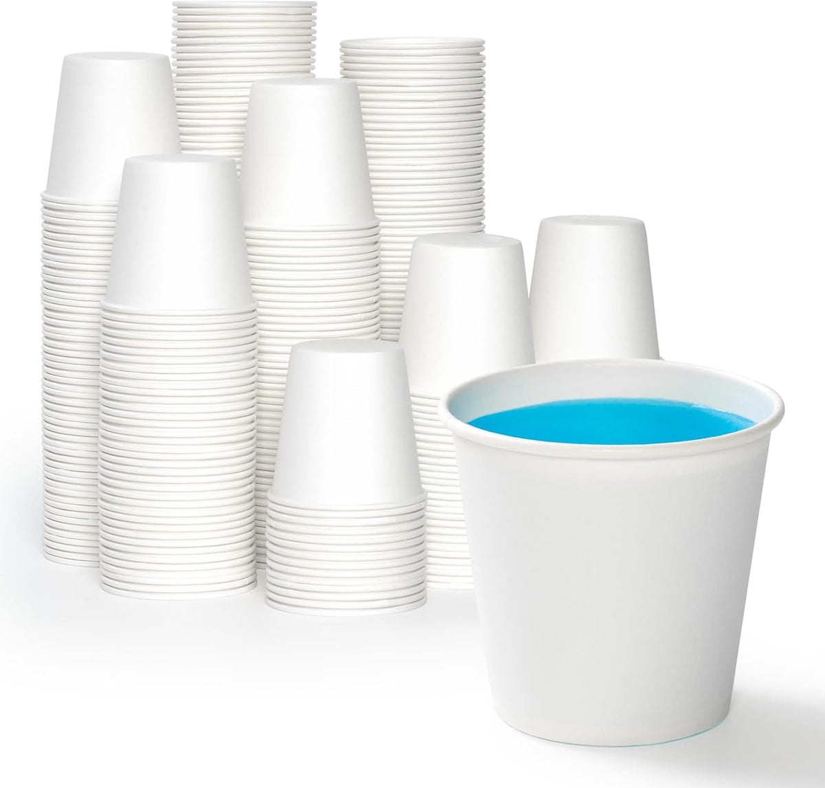 LITOPAK 1000 pack 3 oz Paper Cups, White Disposable Bathroom Cups, Mini Paper Cups for Parties, Picnics, Barbecues, Travel and Event