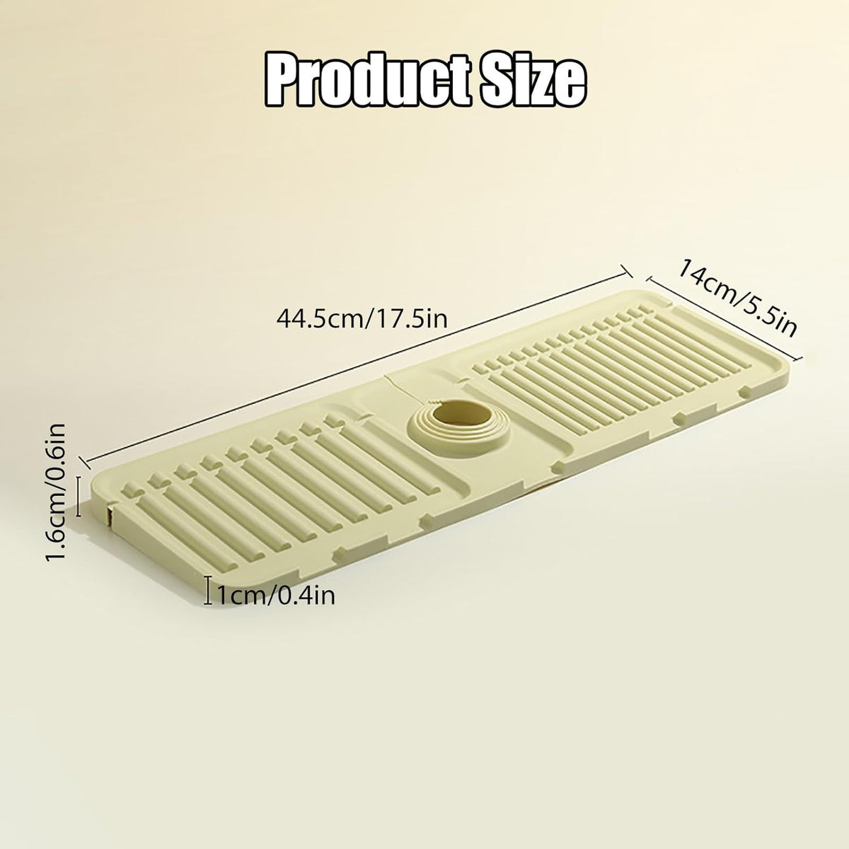 Faucet Mat for Kitchen Sink - 2024 Upgraded Premium Silicone Splash Guard with Fast Drying Properties - Protective Sink Tray Ideal for Stone Sinks in Kitchen & Bathroom (2, Green)