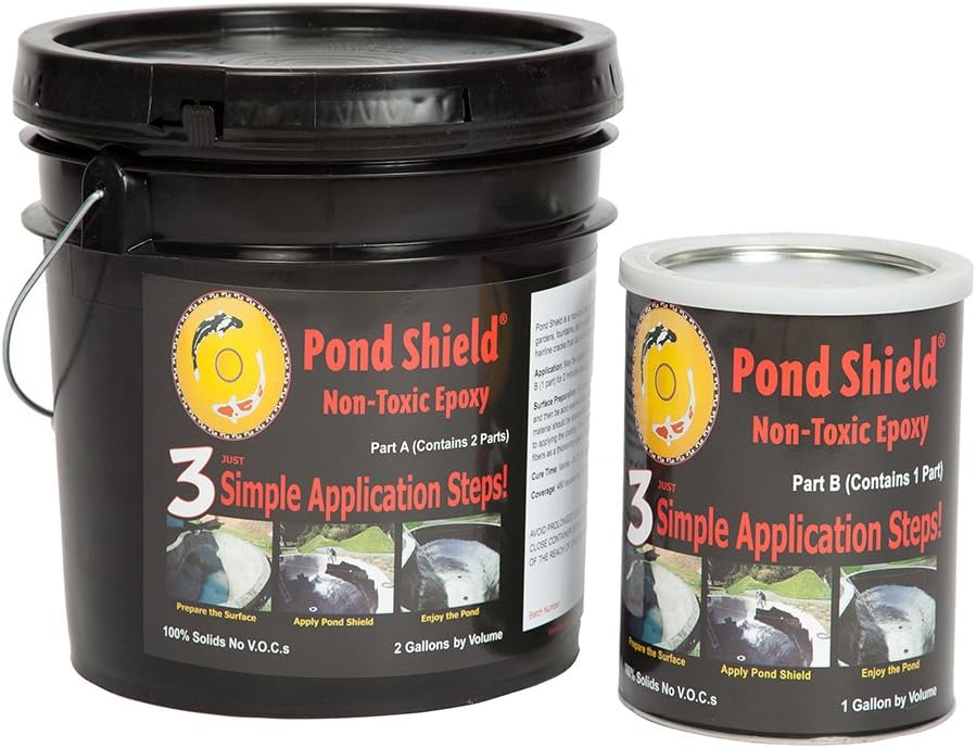 Pond Armor SKU-WHITE-3GA Non-Toxic Pond Shield Epoxy Paint, 3-Gallon, White