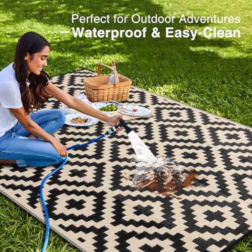 Outdoor Rug 9x12 ft Waterproof Reversible Mat