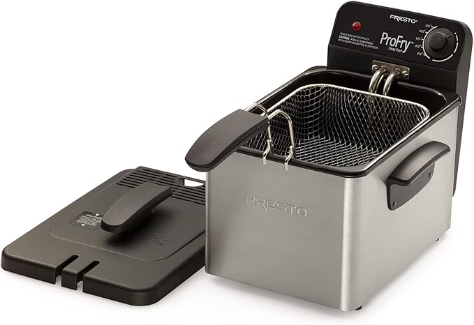 Presto 05461 Stainless Steel Pro Fry Immersion Element Deep Fryer, Silver