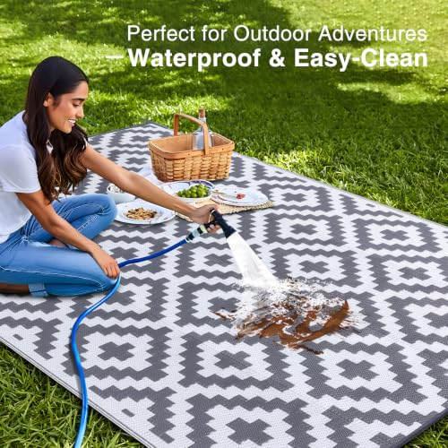 Outdoor Rug 8x10 ft Waterproof Reversible Mat