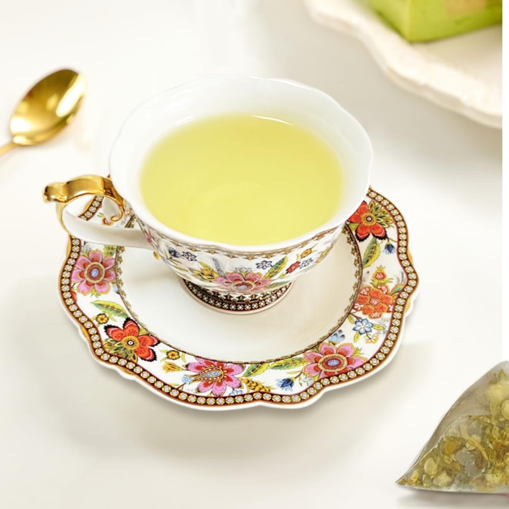 XIEJINJI Chamomile Jasmine Herbal Tea, 40 Tea Bags, Premium Soothing Floral Blend in Eco-Conscious Teabags - Non-GMO - Caffeine-free