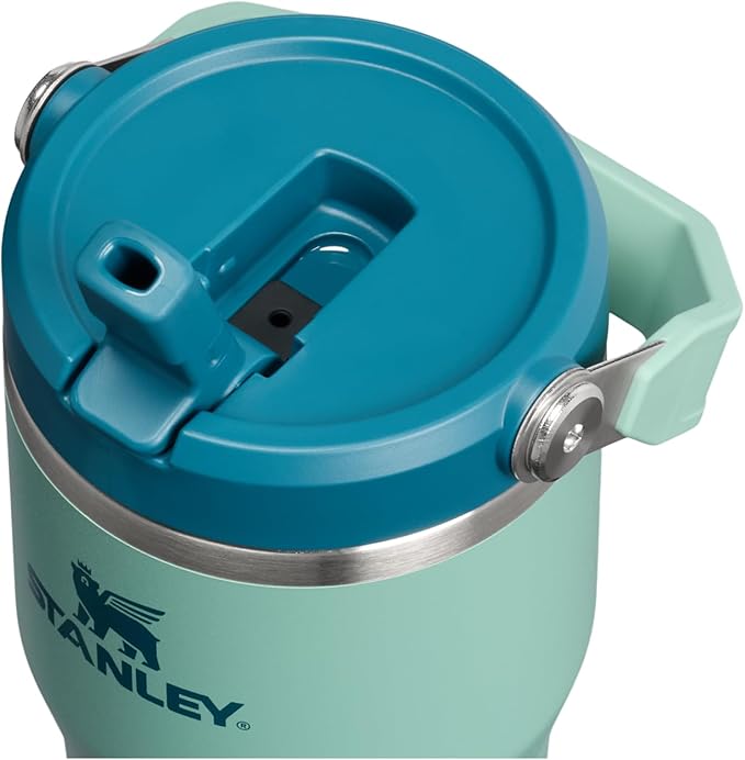 STANLEY IceFlow 2.0 Flip Straw Tumbler with Handle 14 oz | Twist On Lid and Flip Up Straw | Leakproof Water Bottle | Insulated Stainless Steel | BPA-Free | Spring Green