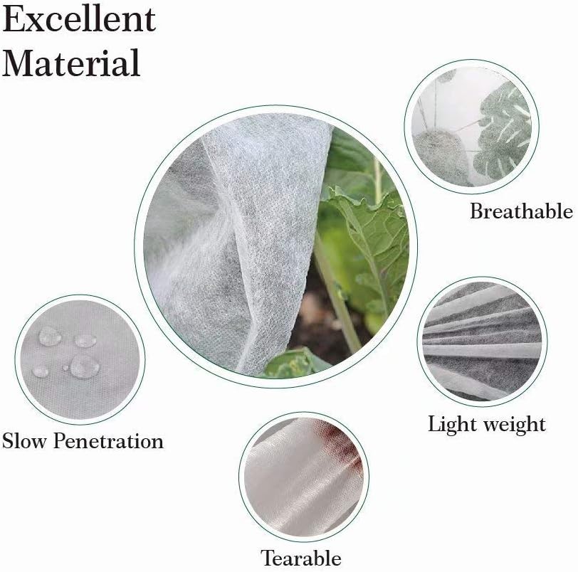 Agfabric Warm Worth Frost Blanket 0.9oz 84"x72" Shrub Jacket,Rectangle Plant Cover for Frost Protection,White,2 Pack