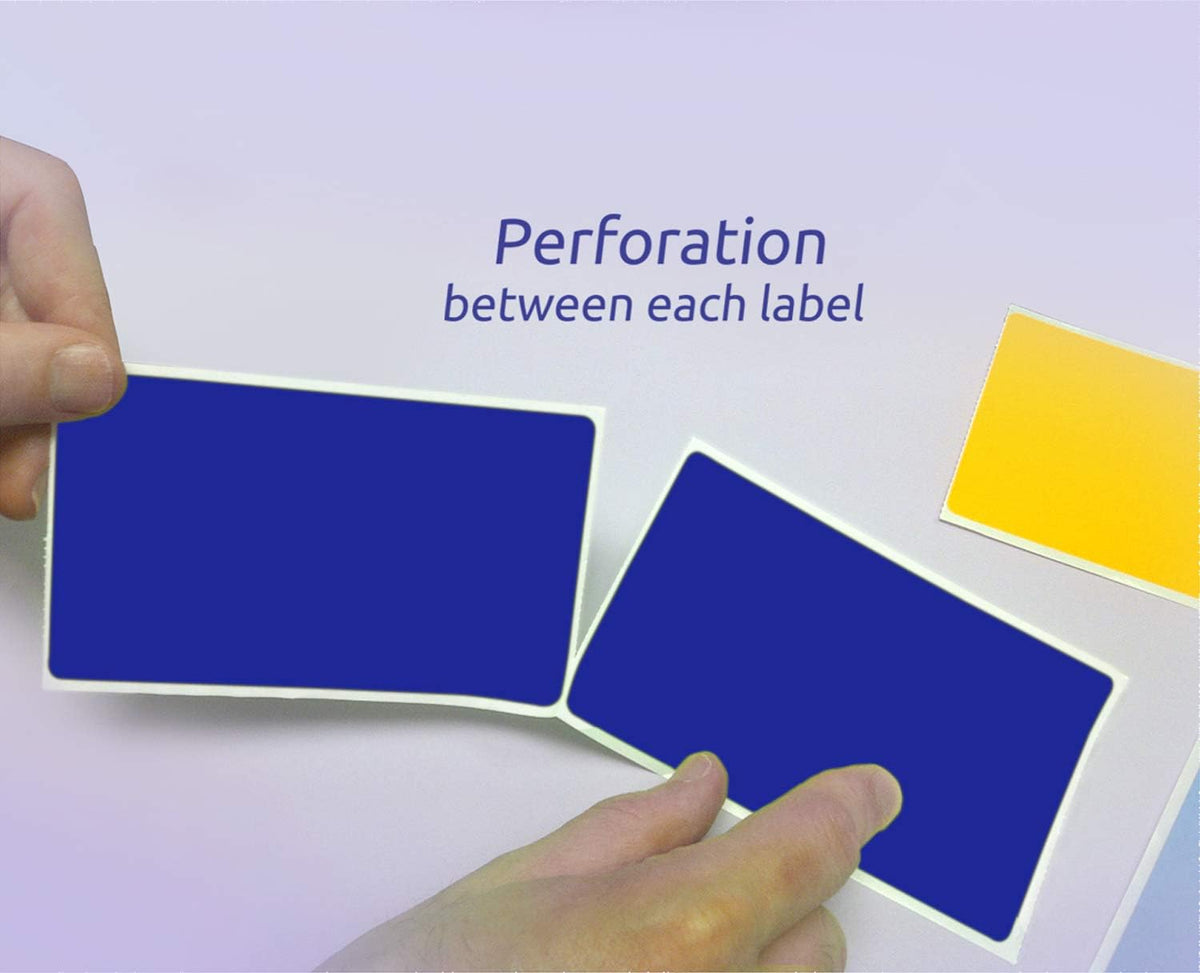 NextDayLabels 500 Rectangle Stickers (3" x 5") - Color Coding Labels Roll - Moving Labels for Boxes, Colored Inventory Stickers for Packing, Organizing, and Storage (Blue)