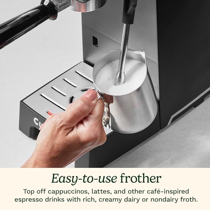 Cuisinart Espresso Bar Slim Coffee Espresso Machine, Makes Hot or Cold Cafe-Quality Beverages Including Cappuccino, Lattes, and Cold Extracted Drinks, Steam/Frothing Wand for Milk-Based Drinks,EM-160