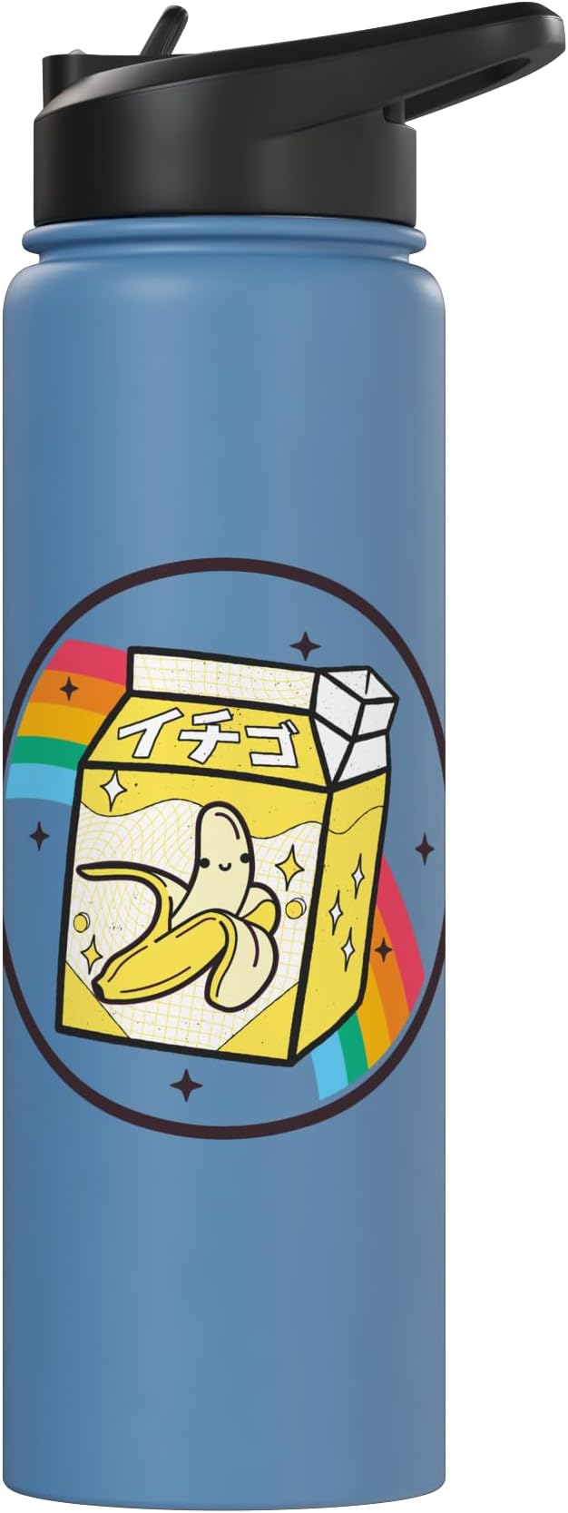 Banana Milk Carton Kawaii Retro Rainbow Anime Stainless Steel Insulated Water Bottle