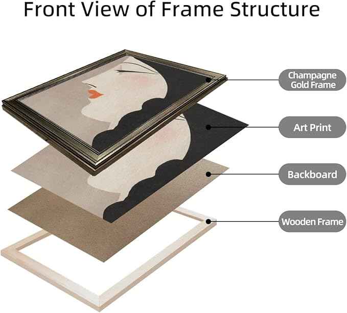 Framed Vintage Japanese Wall Art Woman Portrait Painting Asian Home Decor Girl Room Bathroom Decor
