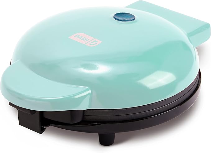 Dash Express Waffle Maker -Electric Waffle Maker for Creative Homemade Treats - Dual Nonstick Cooking Surfaces, Easy Food Release & Quick Cleanup - Compact, Space-Saving Design - 8 Inches - Aqua