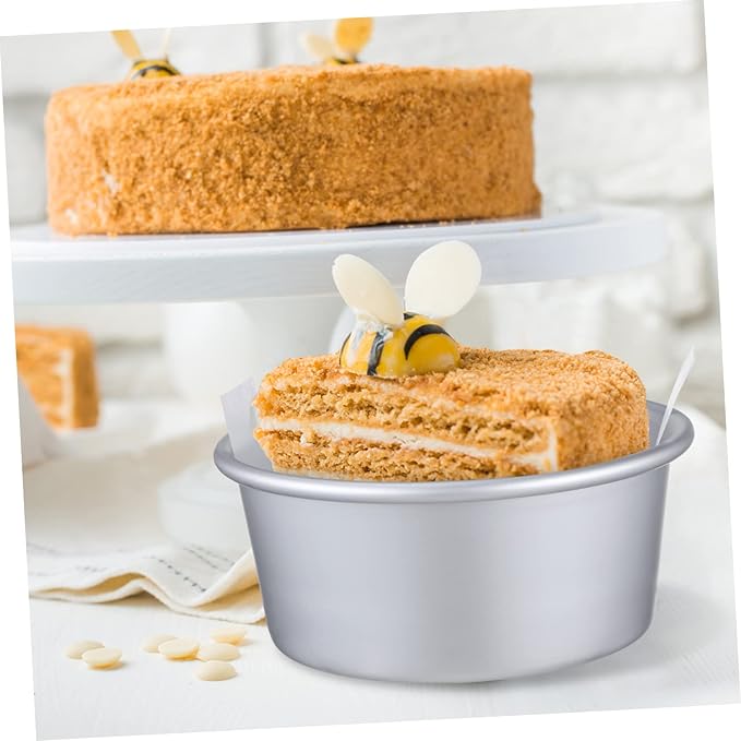 SHOWERORO 1set Baking Set Round Cake Molds Parchment Liners Easy Demold Cake Tin Set Multi-functional for Cheesecakes Mousses