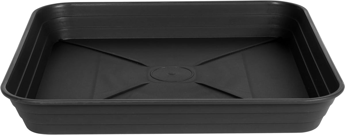 2 Pack Square Plant Saucer Tray 10 inch, 6 8 10 12 14 16 18 20 inch Heavy Duty Plastic Square Plant Saucers for Indoors Outdoor, Flower Planter Drip Trays for Pots, Seed Starting Tray