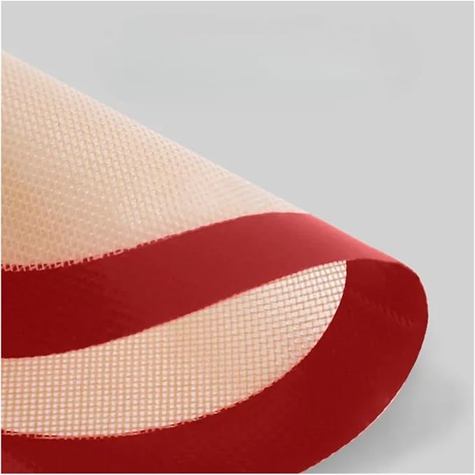 1 Piece Silicone Baking Mat Non Stick Heat Resistant Oven Liner Sheet for Cookie Macaron Bread Tool(Red 30x21cm)