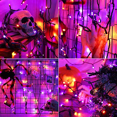 5MM Wide Angle Halloween Lights Purple Orange