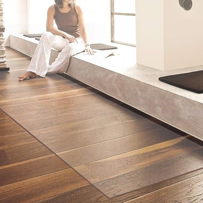 NECAUX Custom 18 x 39.4 Inch Frosted Desk Cover Protector, 1.5mm Thick Plastic Desk Pad, Desk Protector Frosted, Desk Mat on top of Desk, Table Cover Protector for Computer Writing Desk, Side Table