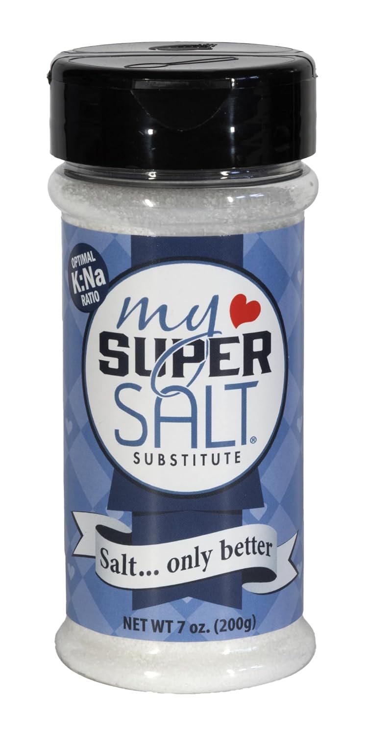 My SUPER SALT – Functional Salt Alternative with Real Salt Taste – 85% Less Sodium – Mineral Balanced Support – Smart Seasoning for Everyday Wellness – 7 oz