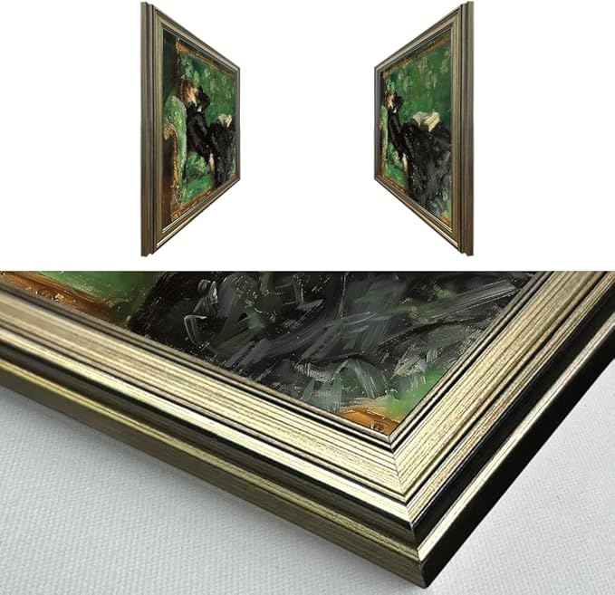 Framed Vintage Wall Art Woman Reading Canvas Print Poster Moody Oil Painting Living Room Bedroom Decor Home Artwork