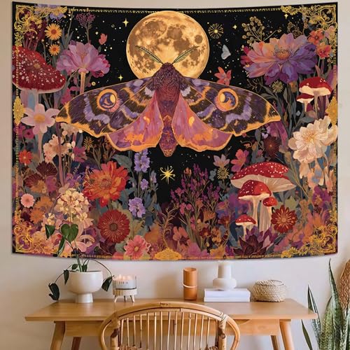 Mystical Moth Tapestry