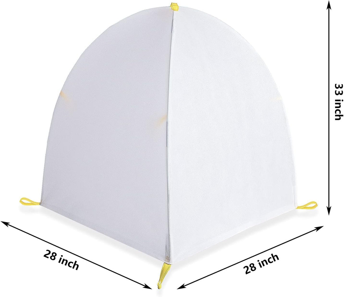 DECOHS 28 x 28 x 33 lnch Warm Plant Protection Tent- Winter Plant Covers Freeze Protection- Plant Snow & Frost Shrub Covers with Stakes Protecting Fruit Tree Potted Plants from Freezing Animals Eating
