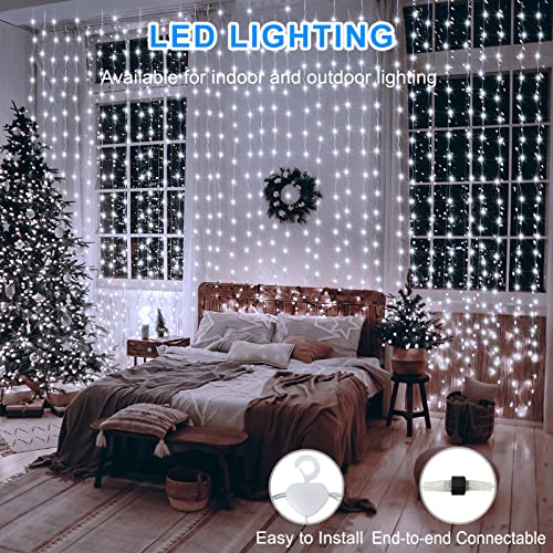 600 LED Curtain Lights 20Ftx10Ft Dual Color Changing Lights with Remote (600 Count)