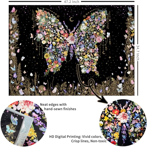 Floral Tapestry Wall Hanging Cute