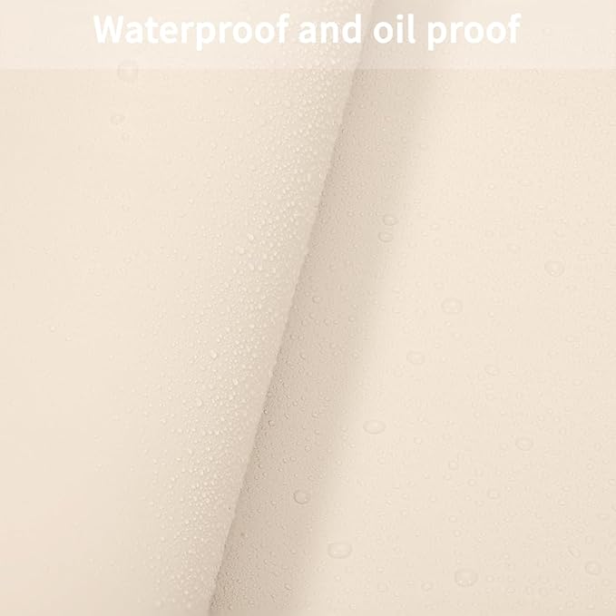 Leather Dresser Cover,1.8mm Thick,14x96 Inch,Dresser Protector Top,Dresser Top Protector,Dresser Cover Top,Dresser Top Cover,Dresser Cover Top for Bedroom.(Off White+Light Gray,14x96)