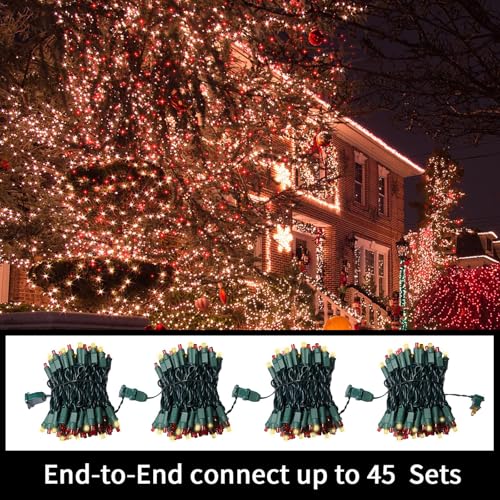 Red Warm Valentine's String Lights Indoor Outdoor Waterproof (100 Count)