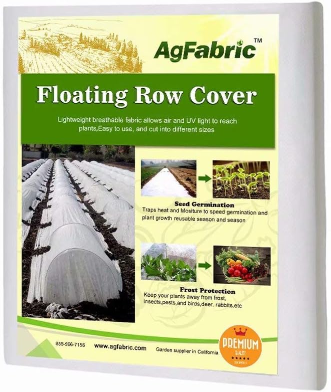 Agfabric Plant Covers Freeze Protection 7'x25' 1.5oz Frost Blankets for Plants Garden Plant Cover Freeze Cloths for Plants Winter Frost Protection,White