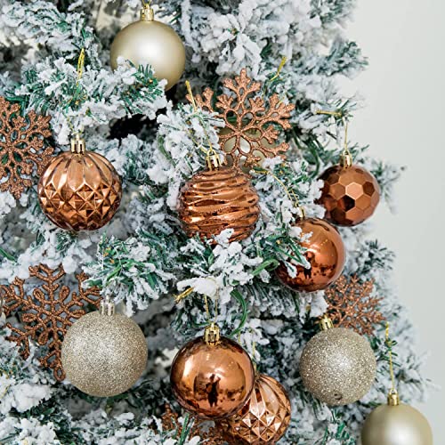 24ct Christmas Ball Ornaments Shatterproof Xmas Tree Hanging Balls Decorations Perfect for Holiday Wedding Christmas Decor (24 Count)