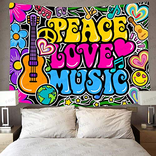 Peace Love and Music Tapestry