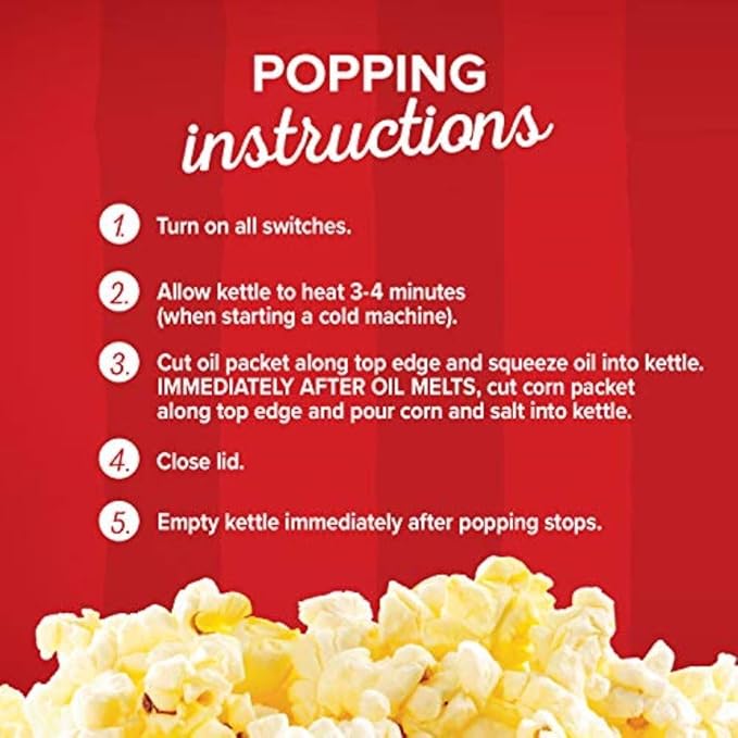 Orville Redenbacher's All-In-One Popcorn Kit, with Kernels, Coconut Oil & Salt, for 6oz. Popcorn Machine, 8oz. (Pack of 36)