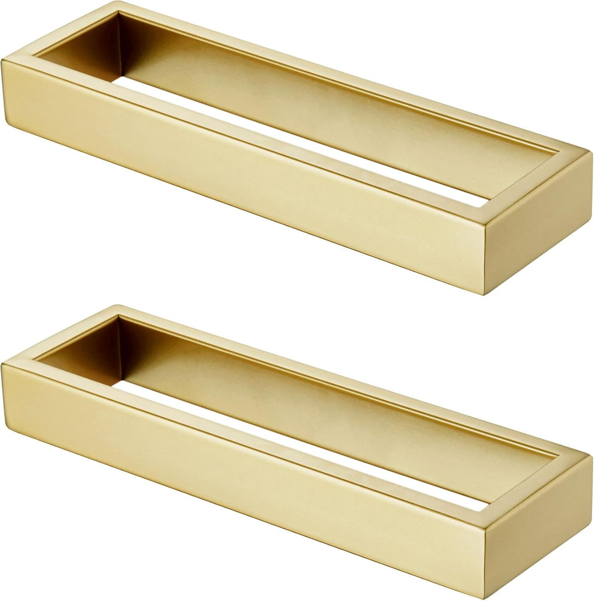 KOKOSIRI Towel Rings Brushed Gold Hand Towel Bars 9-Inch Kitchen Towel Rack Stainless Steel Bathroom Hardware Wall Mounted, 2 Pack B4008BG-L9-P2