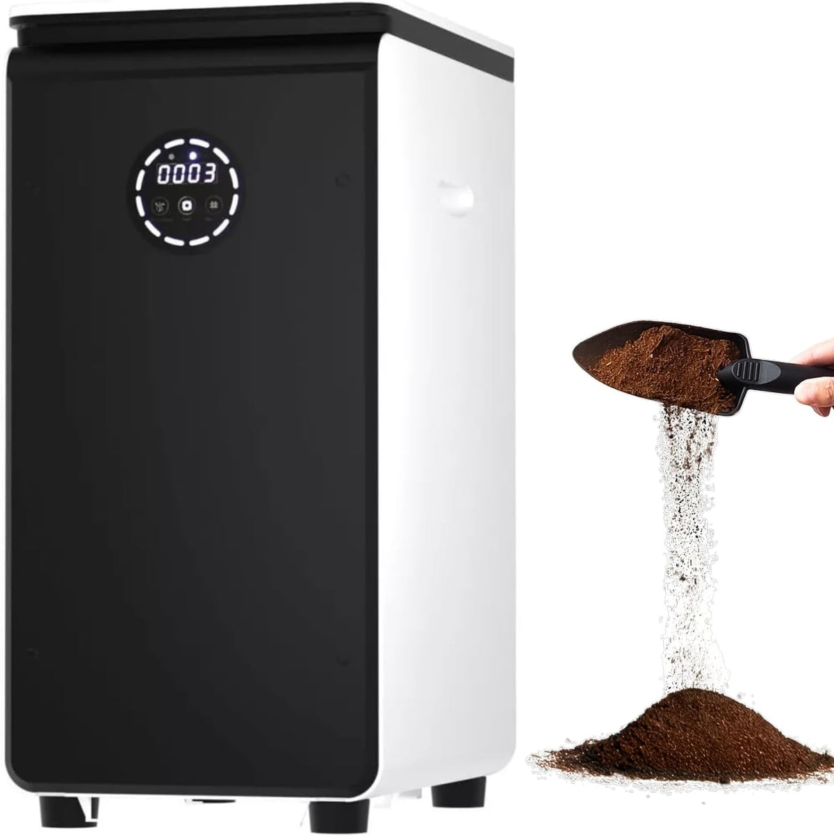 GEME World First Bio Smart 19L Electric Composter for Kitchen, Filter No Need to Change, Not Dehydration Tec, Add Waste Anytime Compost Machine, Electric Compost Bin Kitchen, Food Cycler Real Compost