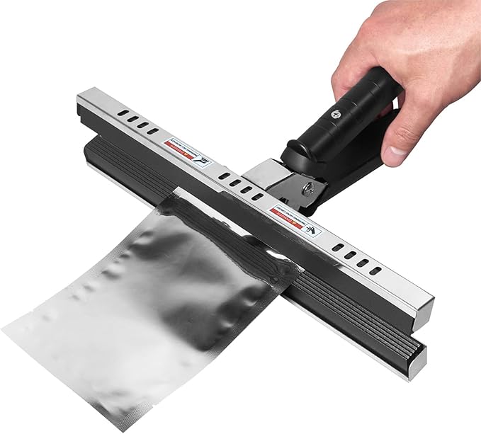 Hand Held Crimp Sealer, FDR-300 Portable Heat Sealer with Leakage Plug For 12"inch Foil Bag Kraft Bag, Mylar Bag
