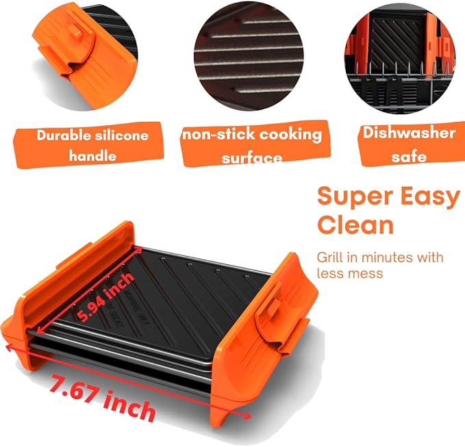 MACONEE 10" Universal Microwave Crisper & Panini Press Sandwich Maker - 2-in-1 Cookware Set for Perfect Crispy Pizza, Chicken Nuggets & Toast | Fast Grilling